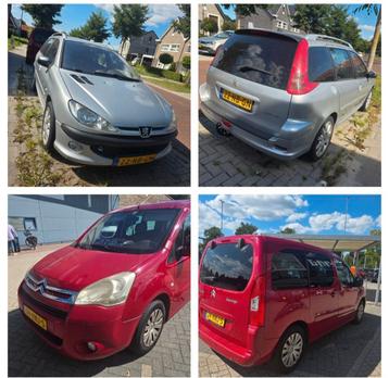 Citroën Berlingo 1.6 16V 2009 Rood en Peugeot 206 sw 1.6  beschikbaar voor biedingen