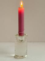 Glazen Kandelaar - Iittala Arkipelago Stijl?, Overige materialen, Gebruikt, Wit, Ophalen of Verzenden