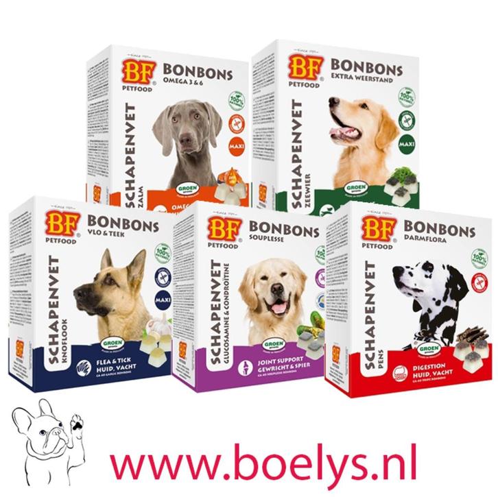 BF Petfood Schapenvet Bonbons – 40 stuks (diverse varianten), Dieren en Toebehoren, Dierenvoeding, Hond, Ophalen of Verzenden