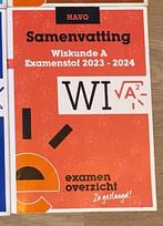 Wiskunde A Samenvatting HAVO 2023-2024, Ophalen of Verzenden, Zo goed als nieuw, HAVO, Wiskunde A
