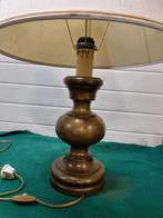 -	Tafellamp messing voet vintage creme kap, Ophalen of Verzenden, 'T Olde Gre-j, Info@toldegrej.nl, Endepoelstraat 20f Didam