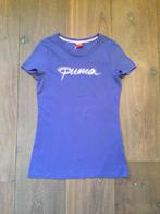 IZGS: Puma paarsblauw T-shirtje met logo in zilver; mt small, Puma, Paars, Overige typen, Ophalen of Verzenden