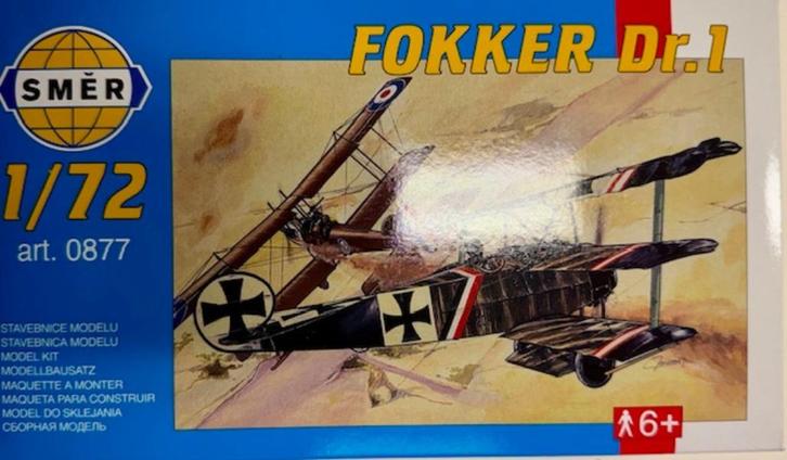 Coelianmodels, Smer, 0877, Fokker Dr. 1, 1/72, €6,99, Hobby en Vrije tijd, Modelbouw | Vliegtuigen en Helikopters, Nieuw, Vliegtuig