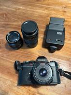 Vintage Konica Autoreflex TC met accesoires, Ophalen of Verzenden, Compact, Konica