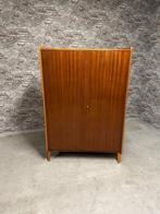 Retro vintage kledingkast nr.1090, Info@antiekgroothandel.com, 100 tot 150 cm, Met hangruimte, Ophalen of Verzenden