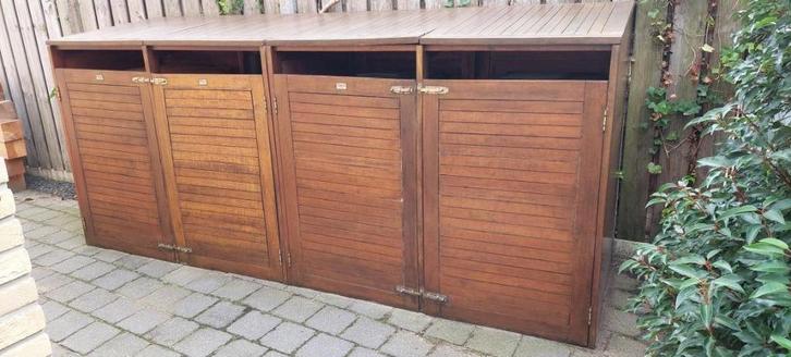 houten opbergbakken, Tuin en Terras, Overige Tuin en Terras, Gebruikt, Ophalen