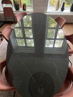 Zwarte marmere tafel, Huis en Inrichting, Tafels | Eettafels, Ophalen, Overige materialen, 200 cm of meer, 50 tot 100 cm