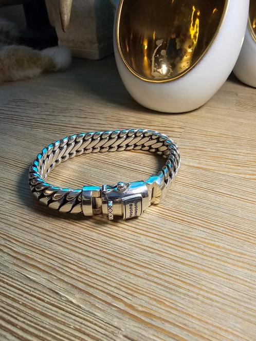 Als nieuwe Buddha to Buddha armband Ben Medium G 21 cm BtB, Sieraden, Tassen en Uiterlijk, Armbanden, Zo goed als nieuw, Zilver