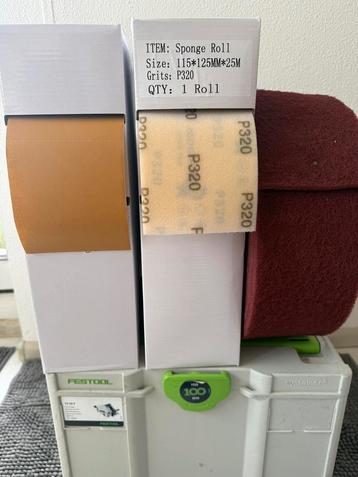 Schuurpapier schuurrol scotch foam  25m x 114mm P320 en P800 beschikbaar voor biedingen