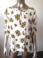 Blouse Amator creme/groen rozenprint maat L, Kleding | Dames, Verzenden, Zo goed als nieuw, Groen, Amator