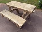 Houten Picknicktafel Massief, Tuin en Terras, Picknicktafels, Ophalen, Zo goed als nieuw, Rechthoekig, Hout