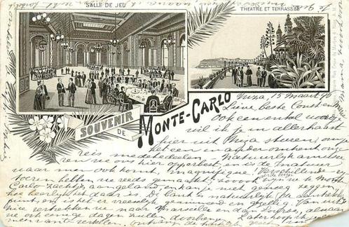 (381-214-035) Souvenir de Monte-Carlo, Verzamelen, Ansichtkaarten | Buitenland, Overig Europa, Verzenden