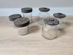 Sober landelijke voorraadpotten set, oud vergrijsd hout, Ophalen of Verzenden, Zo goed als nieuw, Overige materialen, Pot, Bus of Blik