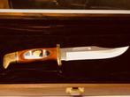 DAVID YELLOWHORSE BUCK 119 1997 CUSTOM INLAY WOLF /BLUE TURQ, Vintageknives.nl, Verzenden, Nieuw, Maarten@Vintageknives.nl