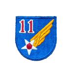 WWII USAAF 11th Air Force Patch, Verzamelen, Embleem of Badge, Amerika, Luchtmacht, Ophalen of Verzenden