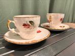2x kop en schotel Porselein made in Staffordshire England, Ophalen of Verzenden