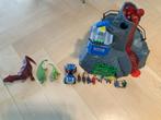 Schleich vulkaan met extra dino’s en auto, Kinderen en Baby's, Speelgoed | Actiefiguren, Ophalen, Zo goed als nieuw