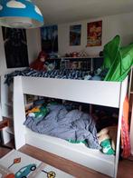 Stapelbed Leo met bedlade, Ophalen, Gebruikt, Lattenbodem, 70 tot 85 cm