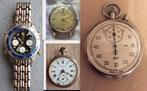 2 horloges, zakhorloge en stopwatch (reparatie object)., Sieraden, Tassen en Uiterlijk, Horloges | Antiek, Overige merken, Staal