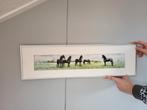 Originele friese paarden aquarel van Wiebe van der Zee, Antiek en Kunst, Kunst | Schilderijen | Modern, Ophalen of Verzenden