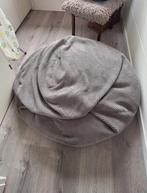 Grijze Loungepug Zitzak met rolsteun - Netjes onderhouden, Huis en Inrichting, Zitzakken, Ophalen, Gebruikt, Grijs, Zitzak