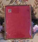 Mooie brocante fotolijst, bolglas, ornamentjes, goudkleurig, Antiek en Kunst, Ophalen of Verzenden