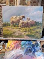 Schapen in de weide, Antiek en Kunst, Kunst | Schilderijen | Klassiek, Ophalen of Verzenden