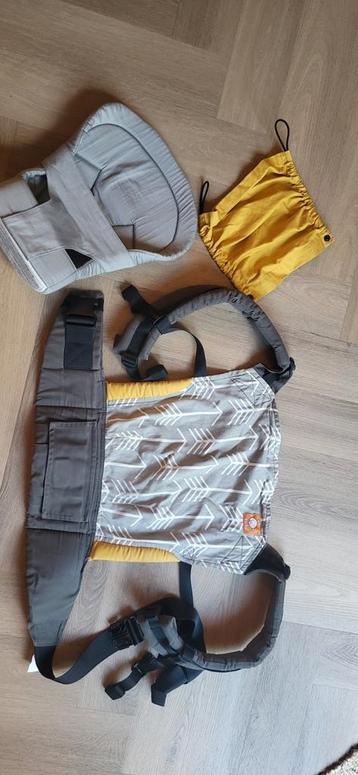 Tula Arrow Draagzak Grijs/Oker + Newborn insert & Zonnekap beschikbaar voor biedingen