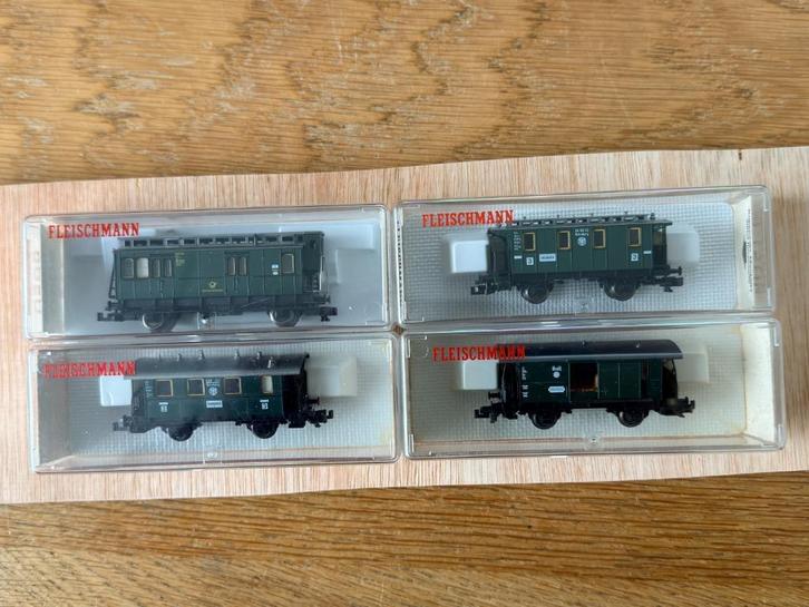 Rijtuigen Fleischmann Piccolo N-spoor, Hobby en Vrije tijd, Modeltreinen | N-Spoor, Zo goed als nieuw, Wagon, Gelijkstroom, Fleischmann