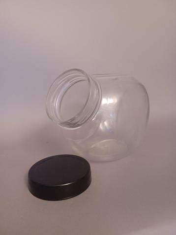 Oude glazen snoep pot uit een winkel met bakeliet dop beschikbaar voor biedingen