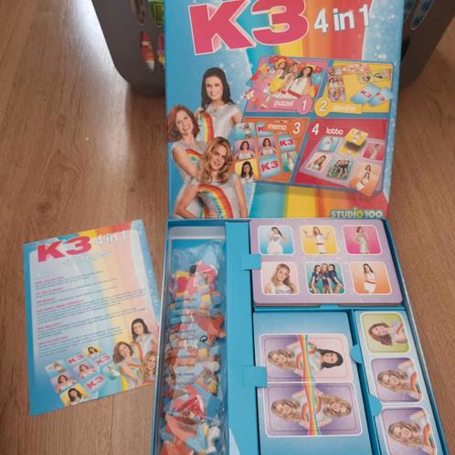 K3 spellen 4 in 1, Hobby en Vrije tijd, Gezelschapsspellen | Overige, Nieuw, Ophalen of Verzenden