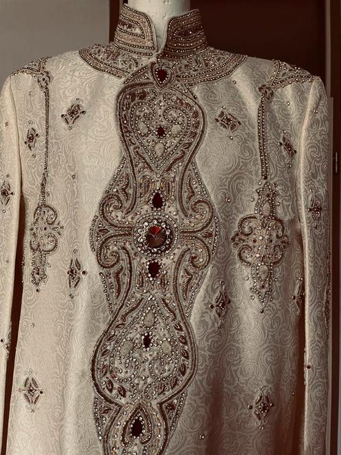 Exclusieve Indiase Heren Trouwkleding = Sherwani, Kleding | Dames, Gelegenheidskleding, Zo goed als nieuw, Overige typen, Maat 46/48 (XL) of groter