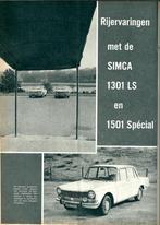 Autokampioen dubbeltest Simca 1301 en 1501 1968, Boeken, Auto's | Folders en Tijdschriften, Gelezen, Overige merken, Verzenden
