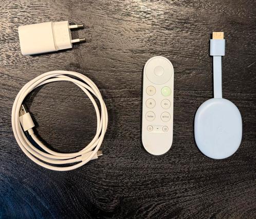 Google Chromecast 4K Google TV – Blauw (Limited Edition), Audio, Tv en Foto, Mediaspelers, Zo goed als nieuw, Zonder harde schijf
