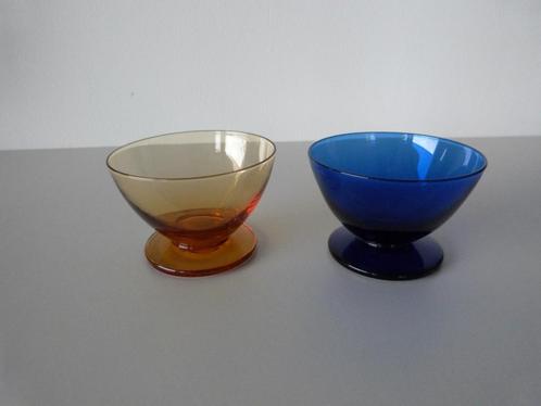 2 Max Verboeket - vruchtencoupeglaasjes - K1- Carnaval, Antiek en Kunst, Antiek | Glas en Kristal, Ophalen of Verzenden