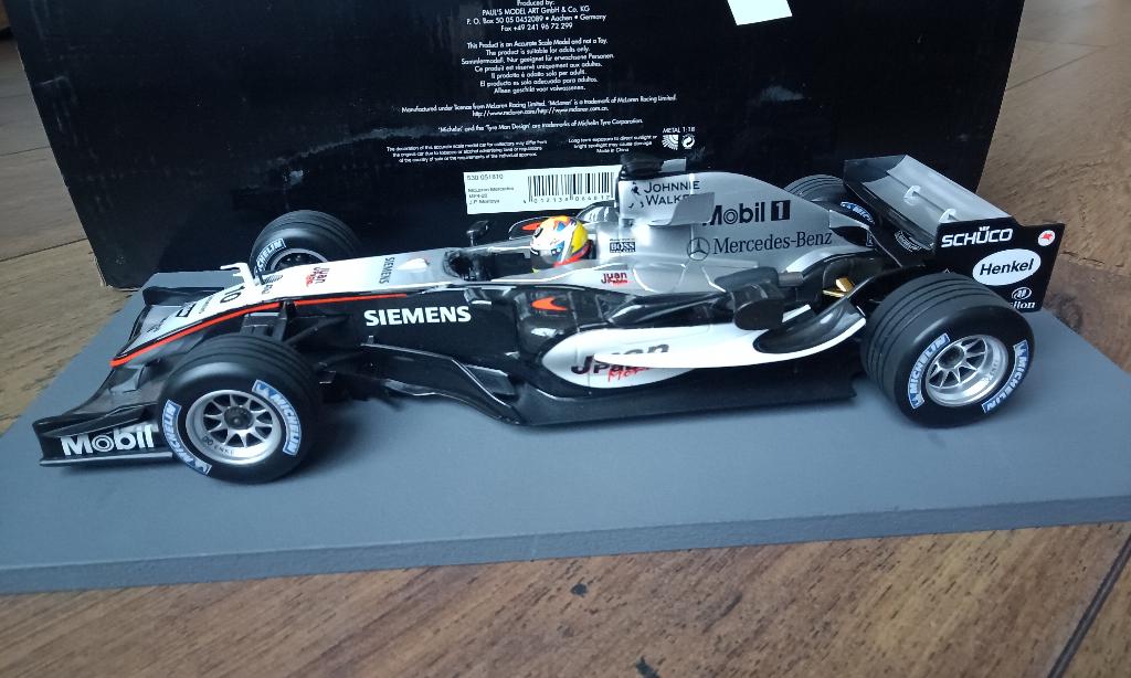 Minichamps McLaren 4/20 J.P. Montoya 2005 F1 1/18, Hobby en Vrije tijd, Modelauto's | 1:18, Ophalen of Verzenden, Zo goed als nieuw
