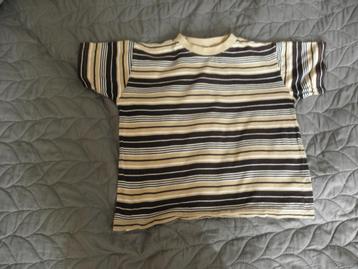 Goedkoop breed bruin katoenen gestreept shirt 122/128 goed beschikbaar voor biedingen