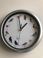 klok met vogelgeluiden, Huis en Inrichting, Woonaccessoires | Klokken, Ophalen, Zo goed als nieuw, Wandklok