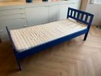 Ikea Luroy kinderbed 70x160 met latten bodem + matras, Ophalen, 90 cm, Eenpersoons, Blauw
