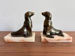 Art Deco boekensteunen met zeehonden, Antiek en Kunst, Ophalen of Verzenden