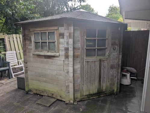 Tuinhuisje, Tuin en Terras, Tuinhuizen, Gebruikt, Blokhut, Hout, Minder dan 250 cm, 200 tot 400 cm, 2 ramen, Ophalen