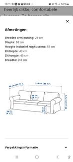 Ikea EKTORP 3 ZITS BANKSTEL, Huis en Inrichting, Banken | Bankstellen, Ophalen, Gebruikt, 75 tot 100 cm, 200 tot 250 cm