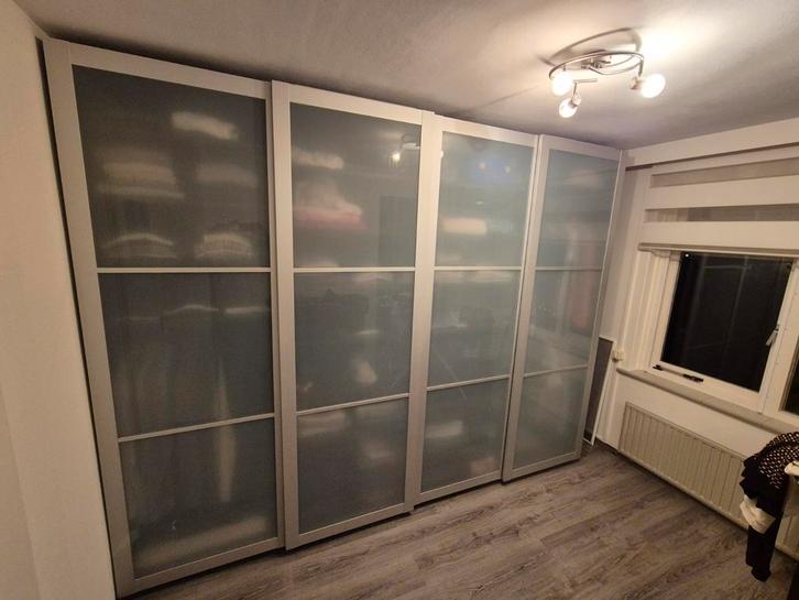 Pax Schuifdeurkast met lades en hanggedeelte, Huis en Inrichting, Kasten | Kledingkasten, 200 cm of meer, 50 tot 75 cm, Ophalen