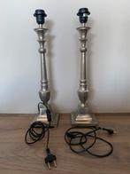 Set van 2 Zilverkleurige Klassieke Lampenvoeten Mix & Match, Huis en Inrichting, Lampen | Tafellampen, Ophalen, Zo goed als nieuw