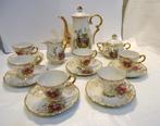 Koffie thee servies wit porselein 22 Kt goud verguld✨😍💑🎁, Antiek en Kunst, Ophalen of Verzenden