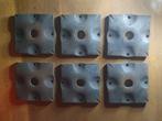 6x smeedijzer muurplaat tbv poort hekwerk. 9 x 9 cm., Ophalen, Nieuw