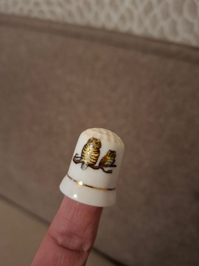 Vingerhoedje met uiltjes, Ophalen of Verzenden, Zo goed als nieuw, Overige materialen