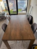 Eetkamertafel+ stoelen, Ophalen, Zo goed als nieuw, 4 tot 6 stoelen