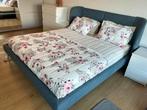 TUFJORD Gestoffeerd Bed 180x200 - Zo Goed Als Nieuw!, Ophalen, Blauw, Tweepersoons, Zo goed als nieuw
