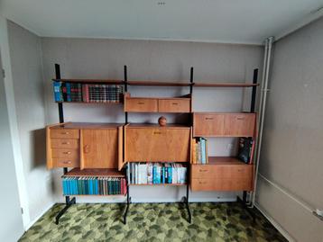 Teak wandkast modulair Simpla Lux? Vintage retro beschikbaar voor biedingen